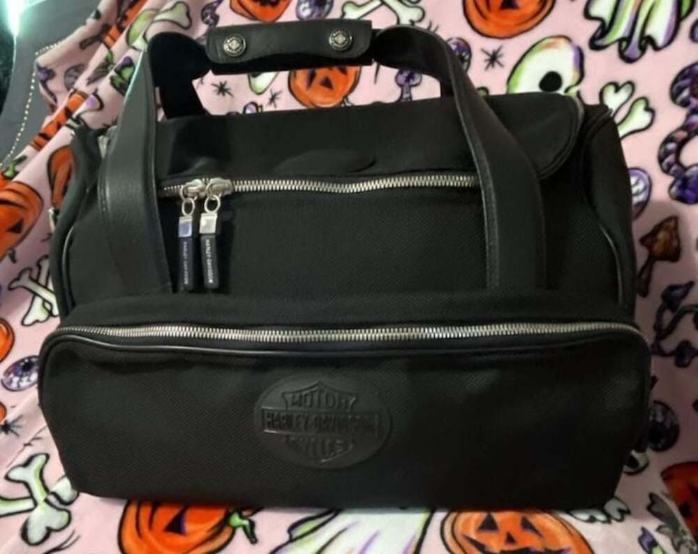 Harley-Davidson Black Canvas Travel Duffel Overnight Bag